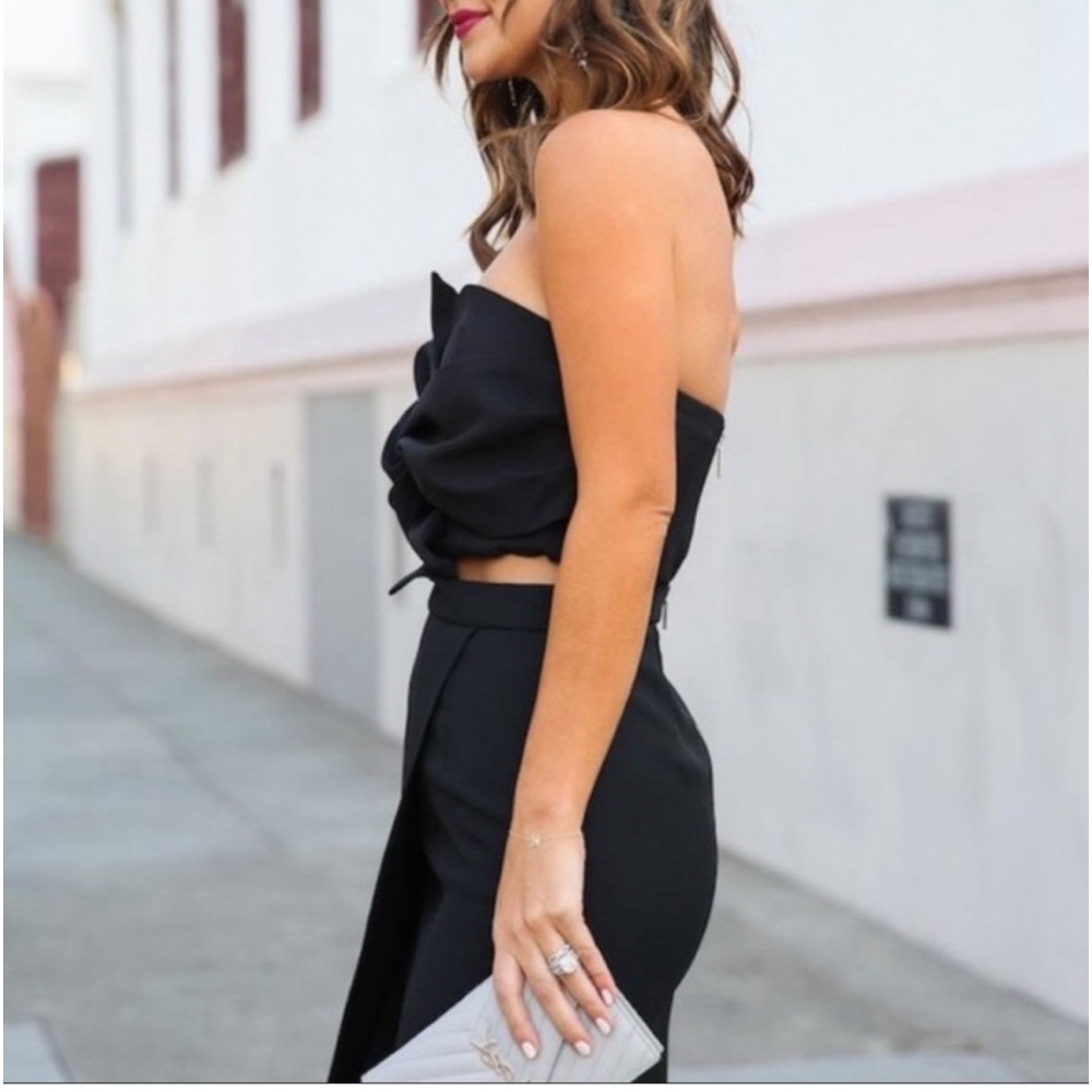 Chicwish | Womens Black Strapless Twisted Sweet Knot Bustier Top - Size S - Picture 5 of 12